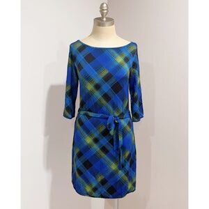 Leota Women's Blue Tundra Streight Stretchy Mini Dress Size S